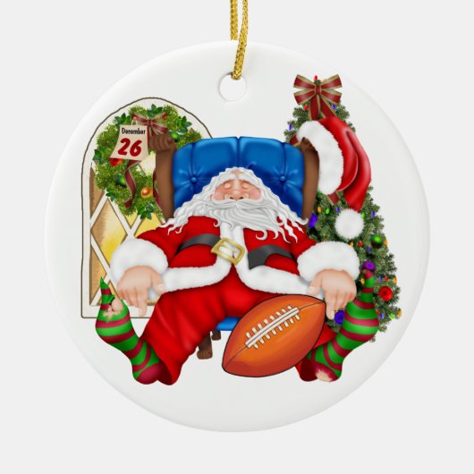 MIJN FAV! Football Santa - SRF Keramisch Ornament (Voorkant)