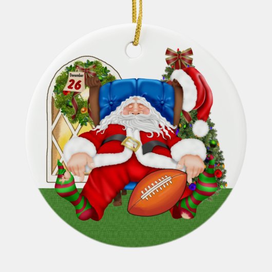MIJN FAV! Football Santa - SRF Keramisch Ornament (Voorkant)