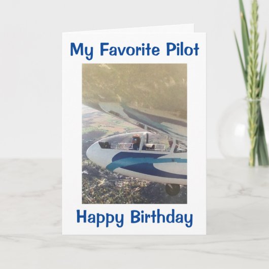 "MIJN FAV PILOT" DOE WAT JE GELUKKIG MAAKT VERJAAR KAART (Voorkant)