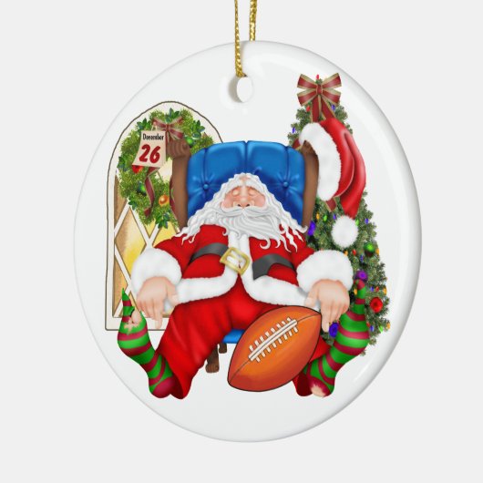 MIJN FAV! Tracy's Football Santa - SRF Keramisch Ornament (Links)