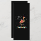 Mijn favoriet is kerstlichtjes kostuum flamingo kaart (Voorkant / Achterkant)