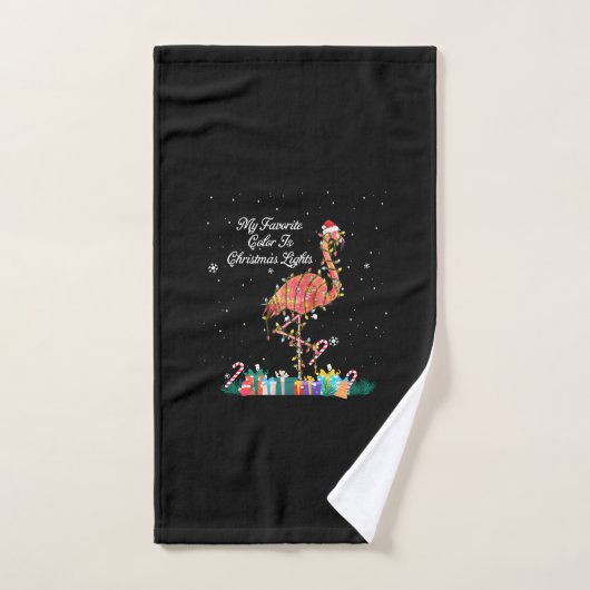 Mijn favoriet is kerstverlichting Costume Flamingo Handdoek (Handdoek)