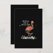 Mijn favoriet is kerstverlichting Costume Flamingo Informatiekaartje (Voorkant / Achterkant)