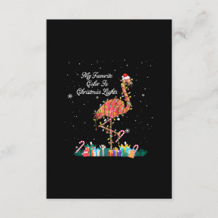 Mijn favoriet is kerstverlichting Costume Flamingo Informatiekaartje