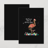 Mijn favoriet is kerstverlichting Costume Flamingo RSVP Kaartje (Voorkant / Achterkant)