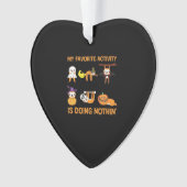 Mijn favoriete activiteit is niets doen Retro luia Ornament (voorkant)