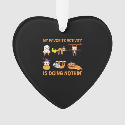 Mijn favoriete activiteit is niets doen Retro luia Ornament (voorkant)