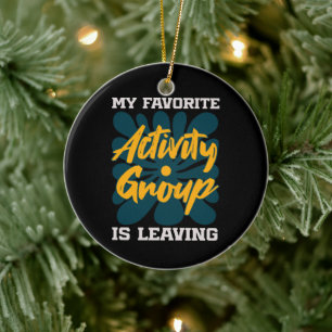Mijn favoriete activiteit is vertrekken - Grappige Keramisch Ornament