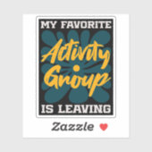 Mijn favoriete activiteit is vertrekken - Grappige Sticker (Vel)