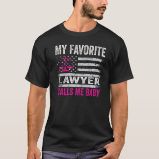 Mijn favoriete advocaat noemt mij Baby USA Flag Vi T-shirt