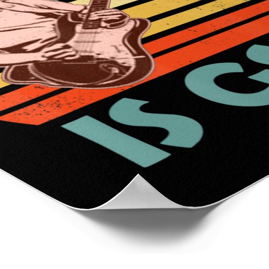 Mijn favoriete akkoord is Gsus Jesus Guitarist Gui Poster (Hoek)