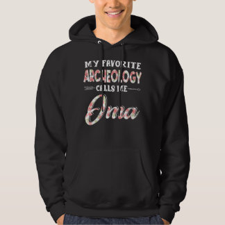 Mijn favoriete archeologie noemt me Oma Floral Hoodie