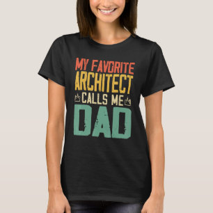 Mijn favoriete architect noemt me pap Retro T-shirt