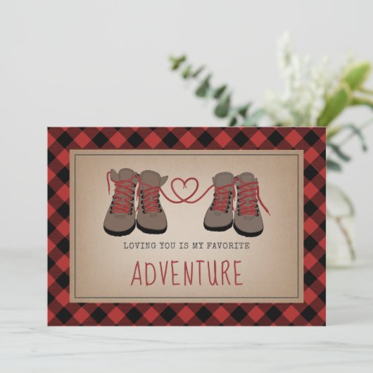 Mijn favoriete avontuurlijke Valentijn van het Hik Kaart (Staand voorkant)