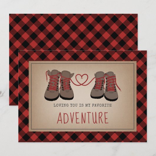 Mijn favoriete avontuurlijke Valentijn van het Hik Kaart (Voorkant / Achterkant)