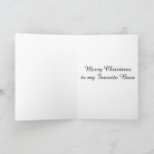 MIJN FAVORIETE **BAAS** MET KERST FEESTDAGEN KAART (Binnen)