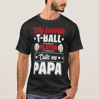 Mijn favoriete balspeler noemt me Papa schattige v T-shirt