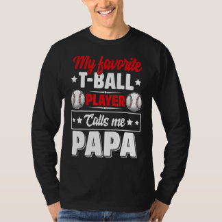 Mijn favoriete balspeler noemt me Papa schattige v T-shirt