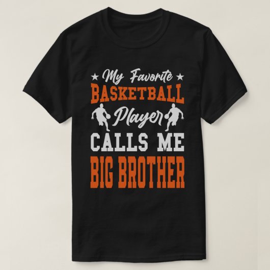 Mijn favoriete Baseball Player roept me BIG BROTHE T-shirt (Design voorkant)