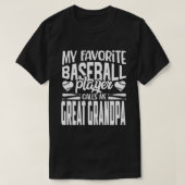 Mijn favoriete Baseball Player roept me GREAT GRAN T-shirt (Design voorkant)