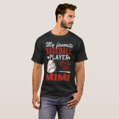 Mijn favoriete Baseball Player roept me Mimi T-shirt (Voorkant volledig)