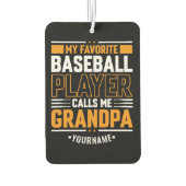 Mijn favoriete Baseball Player roept me op tot opa Luchtverfrisser (Achterkant)