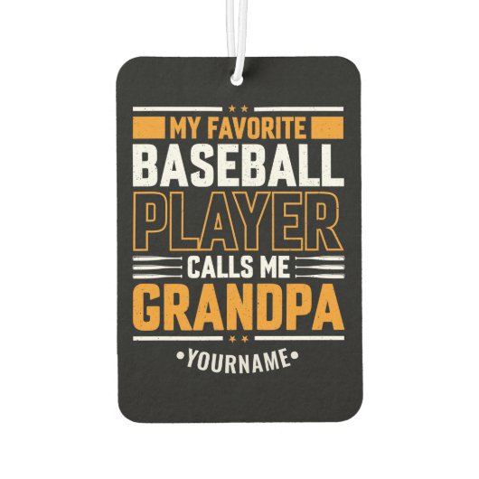 Mijn favoriete Baseball Player roept me op tot opa Luchtverfrisser (Achterkant)