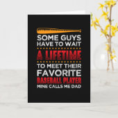 Mijn favoriete Baseball Player roept me pap Kaart (Gele Bloem)