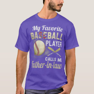 Mijn favoriete Baseball Player roept me vaderlands T-shirt