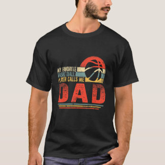 Mijn favoriete basketbal noemt me vader heren spor t-shirt