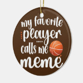 Mijn favoriete Basketball Player roept me tot me Keramisch Ornament (Links)