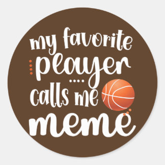 Mijn favoriete Basketball Player roept me tot me Ronde Sticker