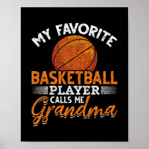 Mijn favoriete basketbalspeler noemt me oma skelet poster