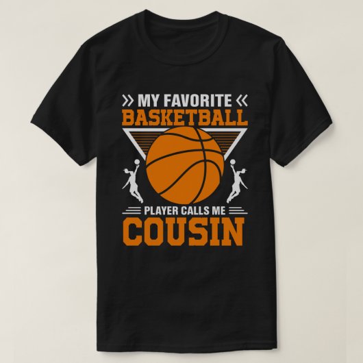 Mijn favoriete Basketbalspeler roept me COUSIN-mas T-shirt (Design voorkant)