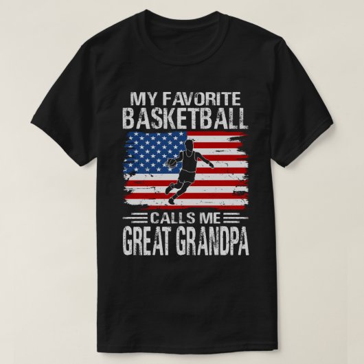 Mijn favoriete Basketbalspeler roept me GREAT GRAN T-shirt (Design voorkant)