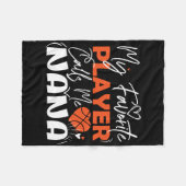 Mijn favoriete Basketbalspeler roept me Nana Fleece Deken (Voorkant (Horizontaal))