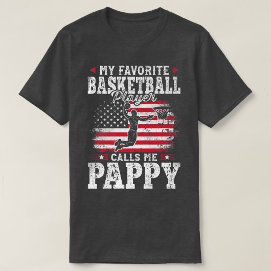 Mijn favoriete Basketbalspeler roept me Pappy Fath T-shirt (Design voorkant)