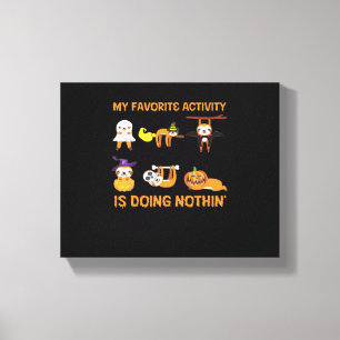 Mijn favoriete bezigheid is niets doen 'retro luih canvas afdruk