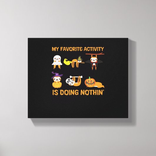 Mijn favoriete bezigheid is niets doen 'retro luih canvas afdruk (Voorkant)