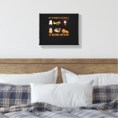 Mijn favoriete bezigheid is niets doen 'retro luih canvas afdruk (Insitu (Slaapkamer))