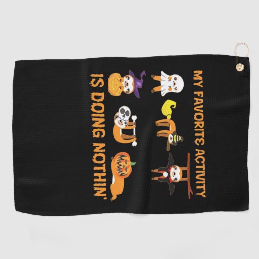 Mijn favoriete bezigheid is niets doen 'retro luih golfhanddoek (Horizontaal)