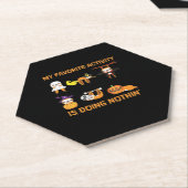 Mijn favoriete bezigheid is niets doen 'retro luih kartonnen onderzetters (Schuin)