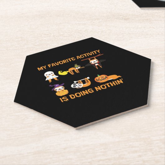 Mijn favoriete bezigheid is niets doen 'retro luih kartonnen onderzetters (Schuin)