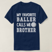 Mijn favoriete bezoeker roept me Broeder Volleybal T-shirt (Design voorkant)