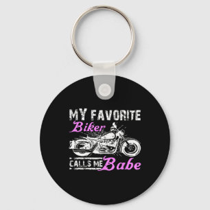 Mijn favoriete biker noemt me Bybe Funny Valentine Sleutelhanger