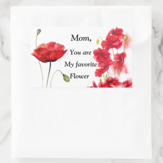 Mijn favoriete bloemenrechthoekige Sticker (Tas)