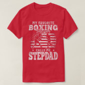 Mijn favoriete boegspeler roept me Stepdad Fathers T-shirt (Design voorkant)