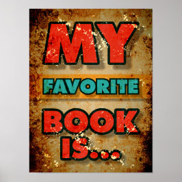 Mijn favoriete boek is  typografie poster