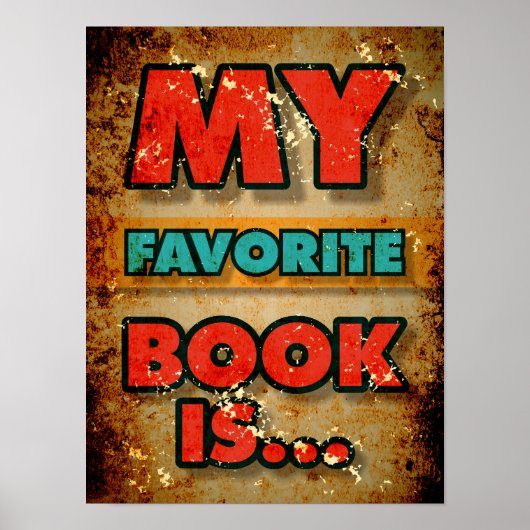 Mijn favoriete boek is  typografie poster (Voorkant)