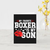 Mijn favoriete bokser is mijn zoon boksen vader bo kaart (Gele Bloem)